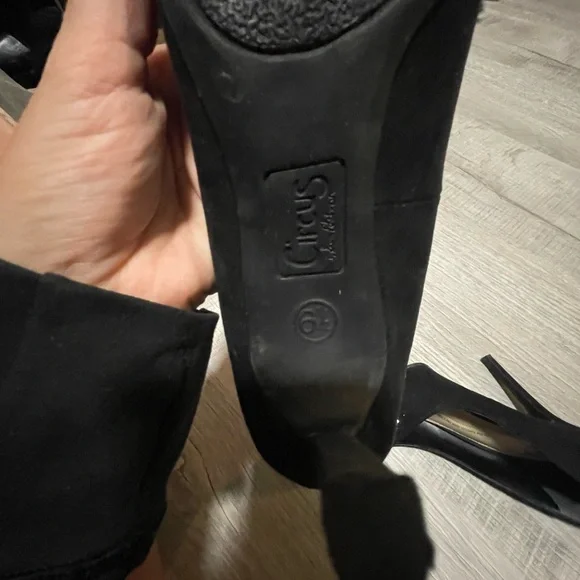 Sam Edelman Circus Black, Suede, Closed-toe Heels sz 6.5 BARELY WORN! - Picture 4 of 9